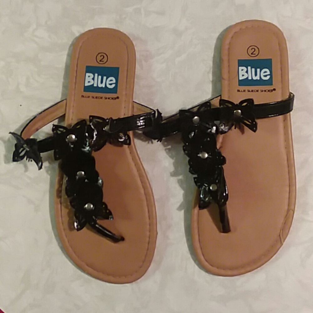 BLUE   girls sandals size 2